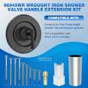 Replacement 96945WR Wrought Iron Shower Valve Handle Extension Kit for Moen Posi-Temp, Compatible with Single Handle Tub & Shower Faucet