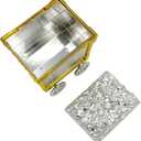 Toy Mine Car Treasure Chest - Shiny Gold & Silver Pirate Storage Box for Kids, Durable Non-Toxic Role-Play Accessory for Parties, Room Decor, Treasure Organizer (3.3"x4"x4")