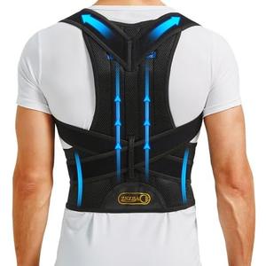 Upgraded Back Brace Posture Corrector for Men and Women - Relief for Neck, Back,and Shoulder Pain - Full Adjustable and Breathable Posture Back Brace - Improve Back Posture and Provide Lumbar Support M