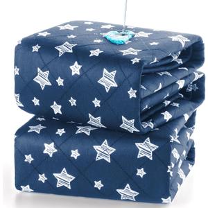 Waterproof Bed Pads Washable, Absorbent Chuck Pads Non Slip for Incontinence, Washable Pee Pads for Dogs, Waterproof Mattress Protector for Seniors, Bedwetting Kids, Hospitals, Pets, 34"x36" 2 Pack (Navy Star)