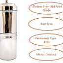 KERAM south indian coffee drip maker-permanent/reusable phin filter for 3-4 serving cup 6.6 Oz(200 ml) made of steel ss304 food grade camping/travelling small decoction dripper maker