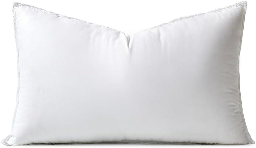 MIULEE 12x20 Down Alternative Pillow Insert Decorative Throw Pillow 12 x 20 Inch Body Bed Sleeping Ultra Soft Fluffy Form for Sofa Couch Bed