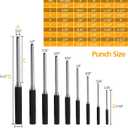 Pin Punch Set, 14pcs Removing Repair Tools, including Universal Block, Pin Punches and Hammer
