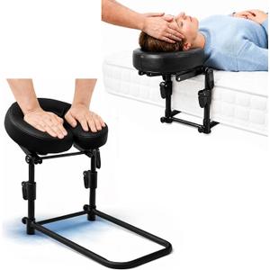 Massage Head Rest for Bed at Home, Adjustable 18" Height Face Cradle Massage Head Holder, Bed Massage Attachment Kit with Face Cushion for Morning Care, Post Workout Use, Evening Skincare