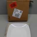 Corelle Vitrelle 6Piece Salad Plates Set, Triple Layer Glass and Chip Resistant, Lightweight Square 9Inch Plates, White