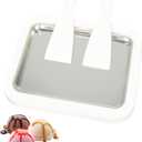 Instant Ice Cream Maker,Rolled Ice Cream Maker, Soft Serve Ice Cream maker,Perfect for Frozen Yogurt, and More! Food grade stainless steel ice cream roll machine for home us (white)