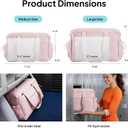 TOPEAST Weekender Bag for Women, Lightweight Puffer Travel Duffle Carry On Bag with Wet Pocket & 40oz Tumbler Pocket, Airline Approved Personal Item Overnight Bag, Pink