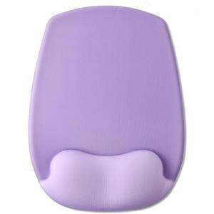 Mouse Pad with Wrist Rest Support, Ergonomic Mousepad with Comfortable Gel Cushion, Gaming Mouse Pad with Smooth Lycra Surface & Non-Slip PU Base, for Home Office Computer Laptop, Purple