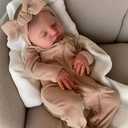 Angelbaby 19 inch Real Life Reborn Baby Girl Dolls Realistic Sleeping Newborn Baby-Laura Doll Soft Silicone Realistic Baby Feel Bebe Reborn Child Weighted Doll Toys for Kids