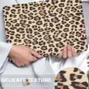 Seorsok Compatible with MacBook Air 13 Inch Case 2022 2021 2020 2019 2018 Release A1932 A2179 M1 A2337 Touch ID,Elegant Brown Leopard Leather Plastic Hard Shell Case with Keyboard Cover,Apricot