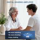 WallarGe Rechargeable Neckband Hearing Amplifier for Conversation or TV Watching, Digital Hearing Amplifier for Seniors Adults with Volume Control, Bluetooth Earphones for Seniors