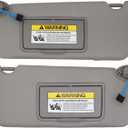Grey Sun Visor Compatible with Accord 2008-2012 2013 2014 2015 2016 2017 83280-TA0-A91ZB 83280-TA5-A51ZA (Grey,A Pair Left+Right)