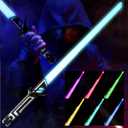 7-Color LED Light Swords with Sound,Light Up Saber for Kids for Halloween Dress Up Parties,Xmas Present,Galaxy Battle Toy for Kids