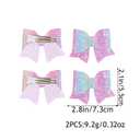 XIMA Glitter Hair Bows for Girls, 24 Piece Set with Alligator Clips, Rainbow Sparkle Hair Accessories