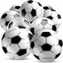 Bedwina Inflatable Soccer Balls (Pack of 12) 16-inch, Beach Balls Bulk for Beach Toys & Soccer Birthday Party Decorations & Party Favors for Kids, Goodie Bags Stuffers