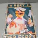 Retro Funny Swedish Chef Metal Tin Sign Vert Der Ferk Poster Vintage Metal Plaque Wall Decor Gift For Bathroom Restaurant Farm Bedroom Cafe School 12x18 Inch