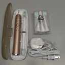 Aquasonic Vibe Series Ultra-Whitening Toothbrush  ADA Accepted Electric Toothbrush - 8 Brush Heads & Travel Case  40,000 VPM Motor & Wireless Charging - 4 Modes w Smart Timer  Satin Rose Gold