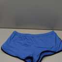 Womens Yoga Booty Shorts Sexy Printed Dance Sport Workout Hot Pants Plus Size Lounge Wear Briefs Blue 2XL