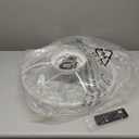 VOLISUN Low Profile Ceiling Fans with Lights and Remote, 23.6in Flush Mount Ceiling Fans with Light, 3000K-6500K Dimmable Fandelier LED Fan Light, White Bladeless Ceiling Fans with Lights for Bedroom