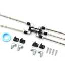 MSCRP AN4 Fuel Brake Line,LS Coolant Crossover Steam Vent Kit LS Stainless Coolant Crossover Steam Vent Kit Compatible with for LS1, LS2, LS3, LS6, LS7, LS9, LSX