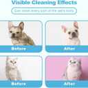 Pet Cleaning Glove Wipes for Dogs & Cats, Cleaning and Deodorizing Disposable Bathing Wipes for Fur, Paws and Butt,Rinse Free for Grooming and Travel, Hypoallergenic Unscented, 6 PCS
