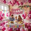 3 x 80pcs Pink Balloons, 12 inch Birthday Balloons, Party Balloons, Birthday Decorations, Helium Balloons for Bridal Shower Wedding Party Decorations