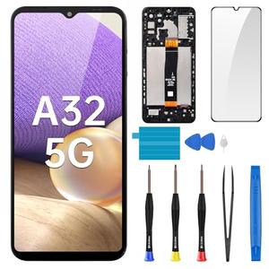 BESJMYT for Samsung Galaxy A32 5G Screen Replacement with Frame - LCD Display Touch Digitizer Full Assembly Fix Glass with Repair Tools Kit SM-A326U