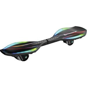 Razor Black Label RipStik Ripster Light UpTwo Wheel Caster Board with Multi-Color LED Lights, Compact and Lightweight, for Kids and Teens