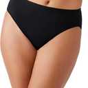 Wacoal womens Inner Sheen Hi Cut Brief (Large, Black)
