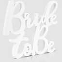 Bridal Shower Decorations Bride to Be Sign for Batcholette Party Table Centerpieces Wedding Wooden Photo Booth Props for Halloween Wedding Party Decorations Supplies (White)