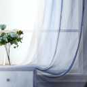 G2000 Sheer Curtains & Drapes 84 Inches Long Navy Blue and White Ombre Curtains for Bedroom Living Room Window Light Filtering Grommet Curtains for Patio Sliding Glass Door 2 Panels