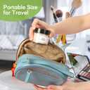 2 oz Clear Glass Jars with Lids 24Pack, Small Jars with Inner Liners for Sample, Powder, Cream, Lotion and Ointments with Stickers & Spatulas Included