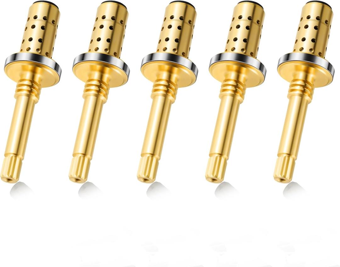 5 Pcs TA-10 Flow Control Spindle Assembly, Compatible with Symmons Temptrol Shower Valve, for Tub/Shower Valve Leak, Brass