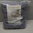 Genina 100% Waterproof Dining Room Chair Covers Set of 6 Stretch Kitchen Chair Covers Parsons Chair Slipcovers for Dining Room Chair Protector Cover, Removable, Washable (Leaf Pattern-Dark Gray) (Regular-6 Pack)