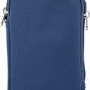 Neoprene Cell Phone Sleeve Pouch Carrying Case for Samsung Galaxy A16 A14 A13 A06 A05 S23 Ultra S22 Ultra S21 Ultra, Moto G 5G 2024 2025 / G Play/G Power with Neck Lanyard (Blue-XL)