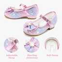 Furdeour Girls Dress Shoes Mary Jane Wedding Flower Bridesmaids Heels Glitter Princess Shoes for Kids Toddler, US 13
