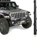 BASIKER Antenna for Jeep Wrangler Gladiator JL JK JT Rubicon Sahara 2007-2025, Short Jeep Wrangler Unlimited Sport 4xe Willys Mojave Antenna Replacement, 7 Inch Jeep Wrangler Gladiator Accessories (Black - Compatible with Jeep Wrangler)