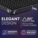 2 x Rubber Bar Mat 612", Premium Countertop Mat for Coffee Bar, Home Bar & Kitchen, Durable 1cm Thick Rubber Drink Mat with Textured Surface That Helps Reduce Slipping, Black Bar Spill Mat