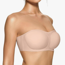 OEAK Womens Strapless Bras Push Up Bandeau Bra Non Slip Wireless Supportive Padded Bras Seamless Comfortable Tube Bra size Xl
