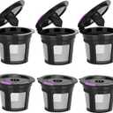 Reusable K Cups For Keurig, Reusable K CUP Coffee Filter Refillable Single K CUP for Keurig 2.0 1.0 BPA Free-6 Packs