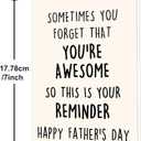 5 x Fathers Day Card, Funny Fathers Day Card Gifts Decorations for Dad from Daughter Son, Happy Father's Day Cards Gifts for Husband from Wife, Emotional Reminder Cards for Dad Husband Boyfriend