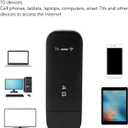 4G LTE USB 4G LTE USB Portable Router, Pocket Mobile Hotspot with SIM Card Slot, Travel Mini Wi Fi Hotspot, Support 10 Devices, WPA WPA2 Wi Fi Encryption (Black)