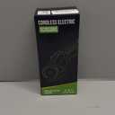 Cordless Electric Scissors: 4V Rechargeable Rotary Cardboard Cutter, 3000mAh Battery, with LED Light & Safety Lock, 2 Blades, Electric Box Cutter for Fabric Carpet Carton Plastic Leather Cloth (Green)