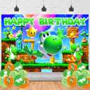Cartoon Party Supplies5x3FT,Cartoon Backdrop,Cartoon Theme Happy Birthday Party Banner for Boys and Girls Anime Party Decoration