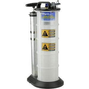Mityvac 7201 2.3 Gallon Fluid Evacuator Extractor and Dispensing Pump, Push Button, Manual Operation, Chemical-Resistant Polyethylene, Automatic Overflow Prevention, Quick-Drain Spout, Large Base (White)
