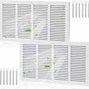 White 2 Pack Ceiling Vent Cover for Wall, Duct Opening Vent,24x12 Inch