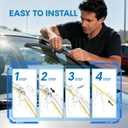 5 PLUS Silicone Windshield Wiper Blades 22 inch 2 Pack Replacement For 2018-2014 CHEVY Silverado 1500 2500 3500 HD/2018-2014 GMC Sierra,Automotive Replacement Windshield Wipers With Water Repellent