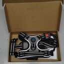 PHOEPET No Pull Dog Harness Medium Reflective Front Clip Vest with Handle,Adjustable 2 Metal Rings 3 Buckles,[Easy to Put on & Take Off](S, Grey) (Gray)