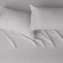 Amazon Basics Lightweight Breathable, Ultra-Soft, Wrinkle-Free Luxury Microfiber 4-Piece Bed Sheet Set with 14-Inch Deep Pockets, Full, Light Gray, Solid