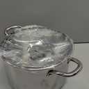 Tri-Ply Stainless Steel Stock Pot, 6.5 Quart Heavy Duty Induction Cooking Pot with Visible Lid for Pasta, Soup, Spaghetti, Sturdy & Double Handle, Dishwasher Safe